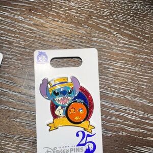 Disney Stitch 25th Anniversary Pin with Blue and Orange